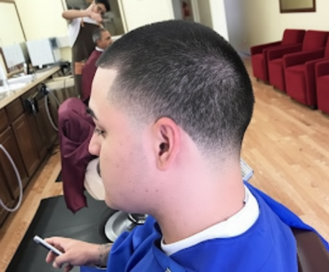 Classic short cut with tight skin fade
