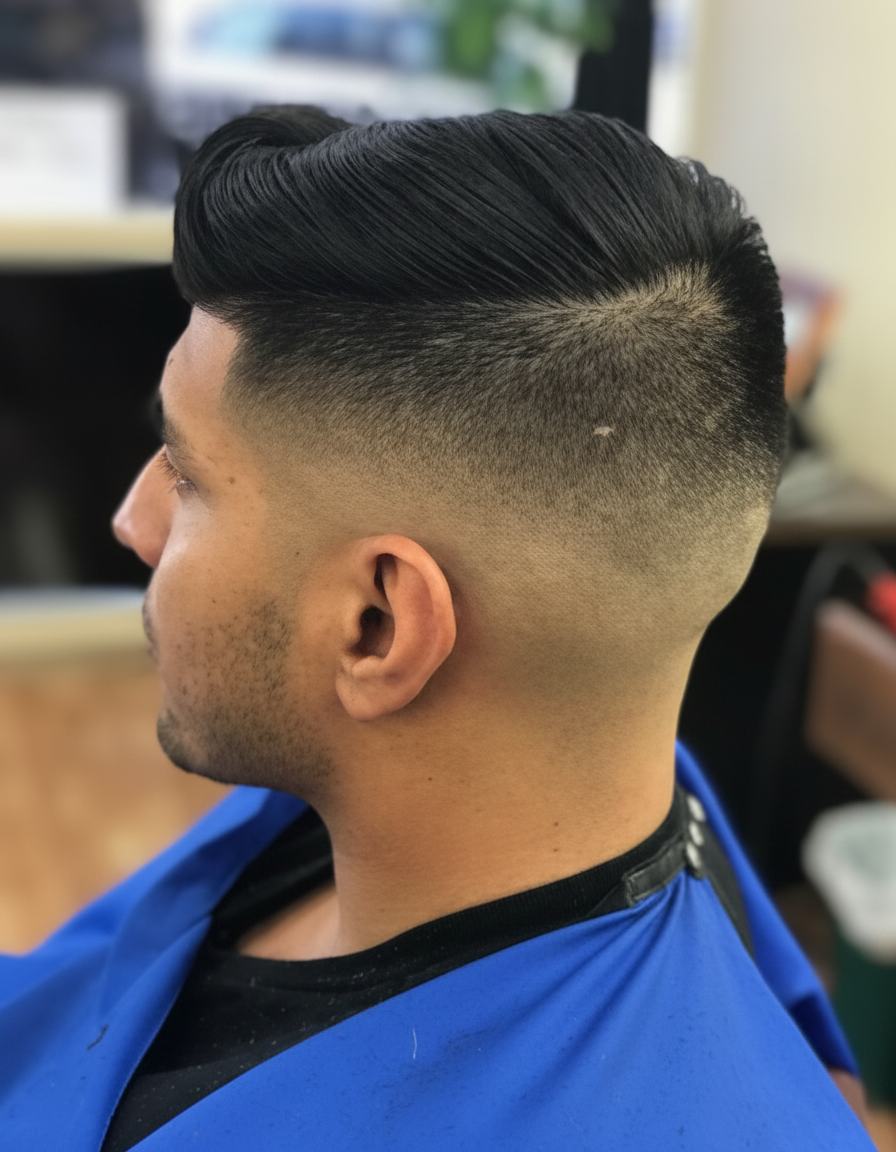 Flat top with high skin fade